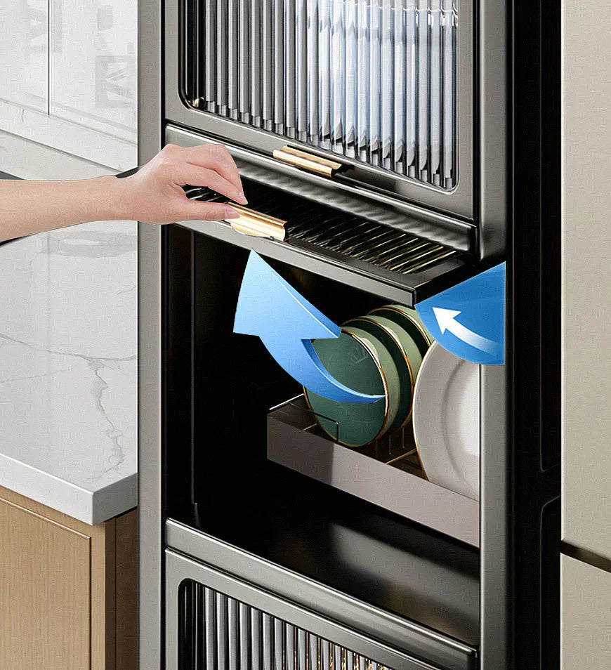 מבצע יום אחרון 65% הנחה🔥ארון אחסון מטבח מתכת רב תכליתי משודרג 6 קומות