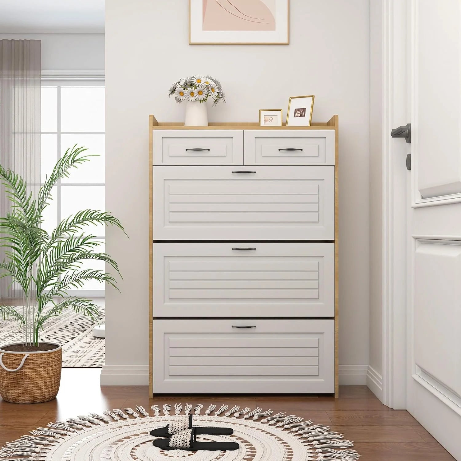 יום אחרון במבצע 49% הנחה🔥ארון נעליים נסתר וחסכוני במקום - מארגן בן 4 קומות למסדרון