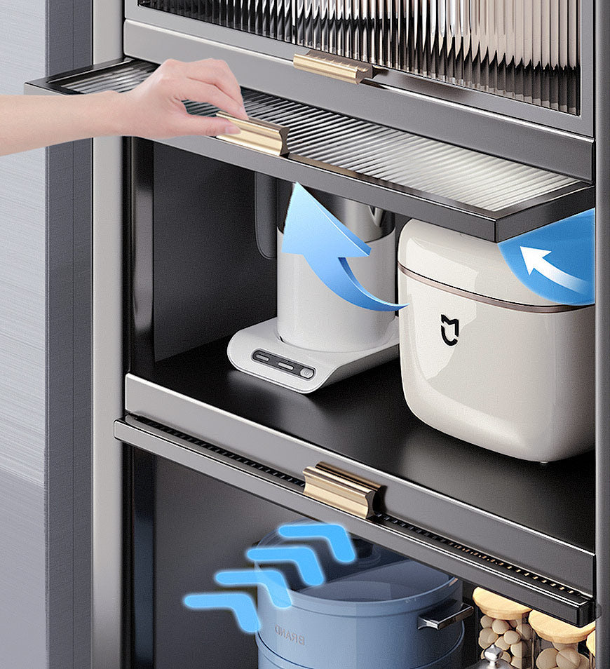 יום אחרון במבצע 49% הנחה🔥6 קומות צר רב תכליתי עמיד בפני אבק ארון אחסון מטבח מתכתי