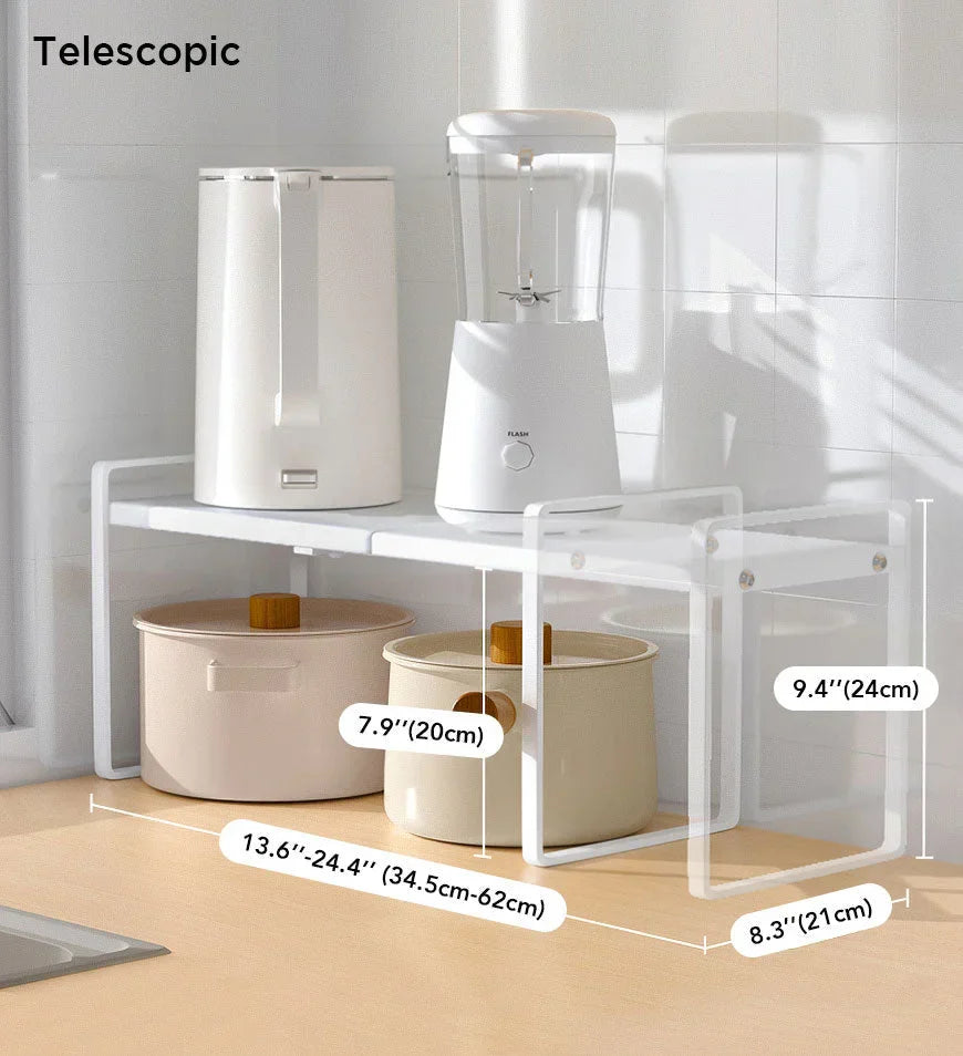 יום אחרון למבצע 49% הנחה🥳מתקן משטח מתרחב מפלדה עם עמיד בפני חלודה למזווה מטבח