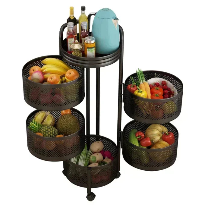 🍊עגלת מדף לאחסון מטבח🍊 משלוח חינם רק היום🚛נותרו 6 בלבד🔥 מבצע חם🔥(50% הנחה)